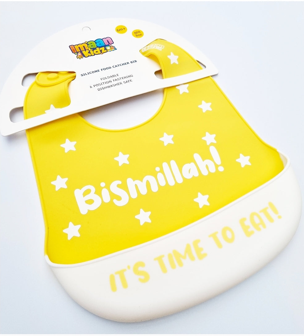 'Bismillah' It's Time To Eat Bib (Yellow)