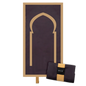 BAHĀ Portable Prayer Mat | Mihrab - Black and Gold