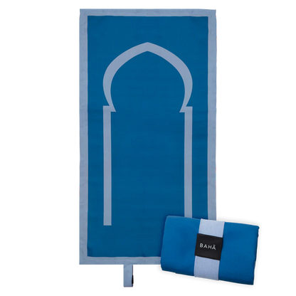 BAHĀ Portable Prayer Mat | Mihrab - Navy Blue