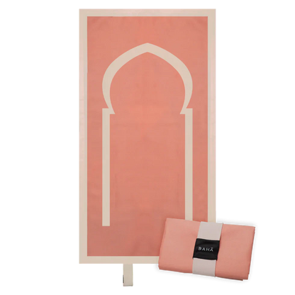 BAHĀ Portable Prayer Mat | Mihrab - Terracotta