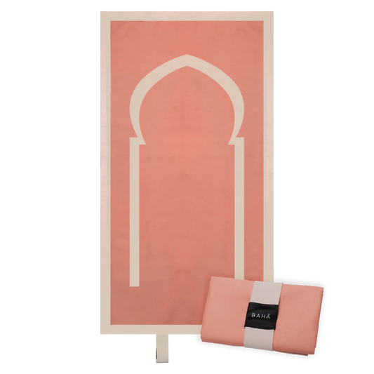 BAHĀ Portable Prayer Mat | Mihrab - Terracotta