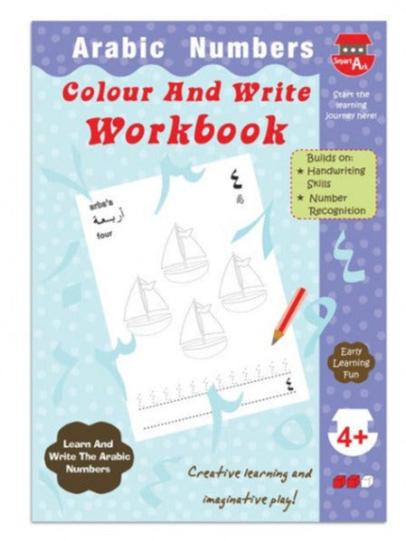 Arabic Numbers Colour and Write Workbook