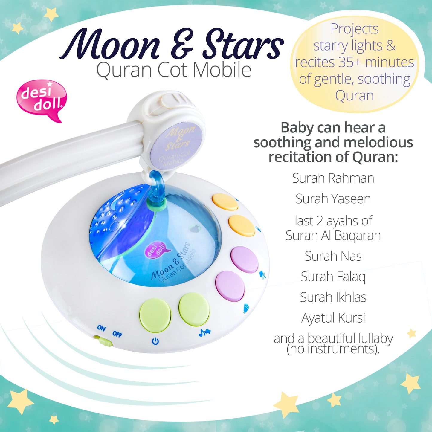 Moon and Star Quran Cot Mobile