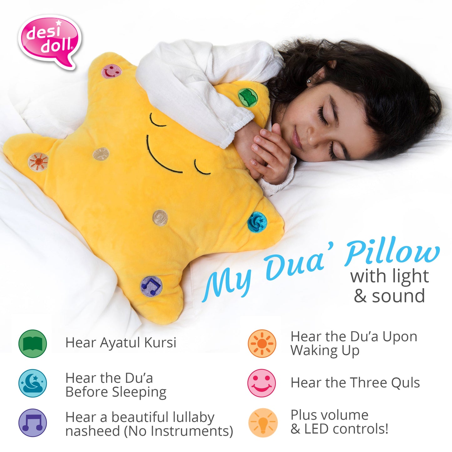 My Dua Star Pillow - Yellow