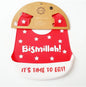 'Bismillah' It's Time To Eat Bib (Red)